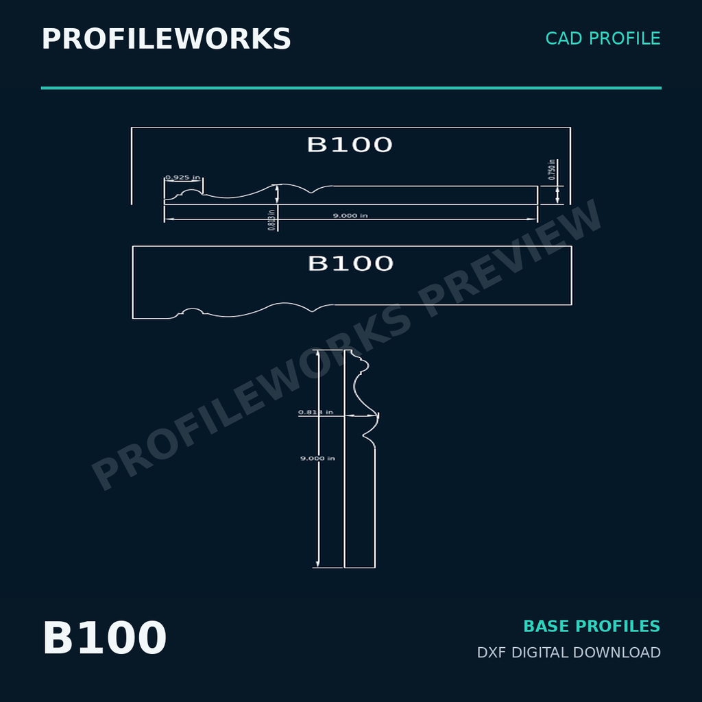 Complete Architectural Millwork CAD Profile Bundle — 25 DXF Drawings