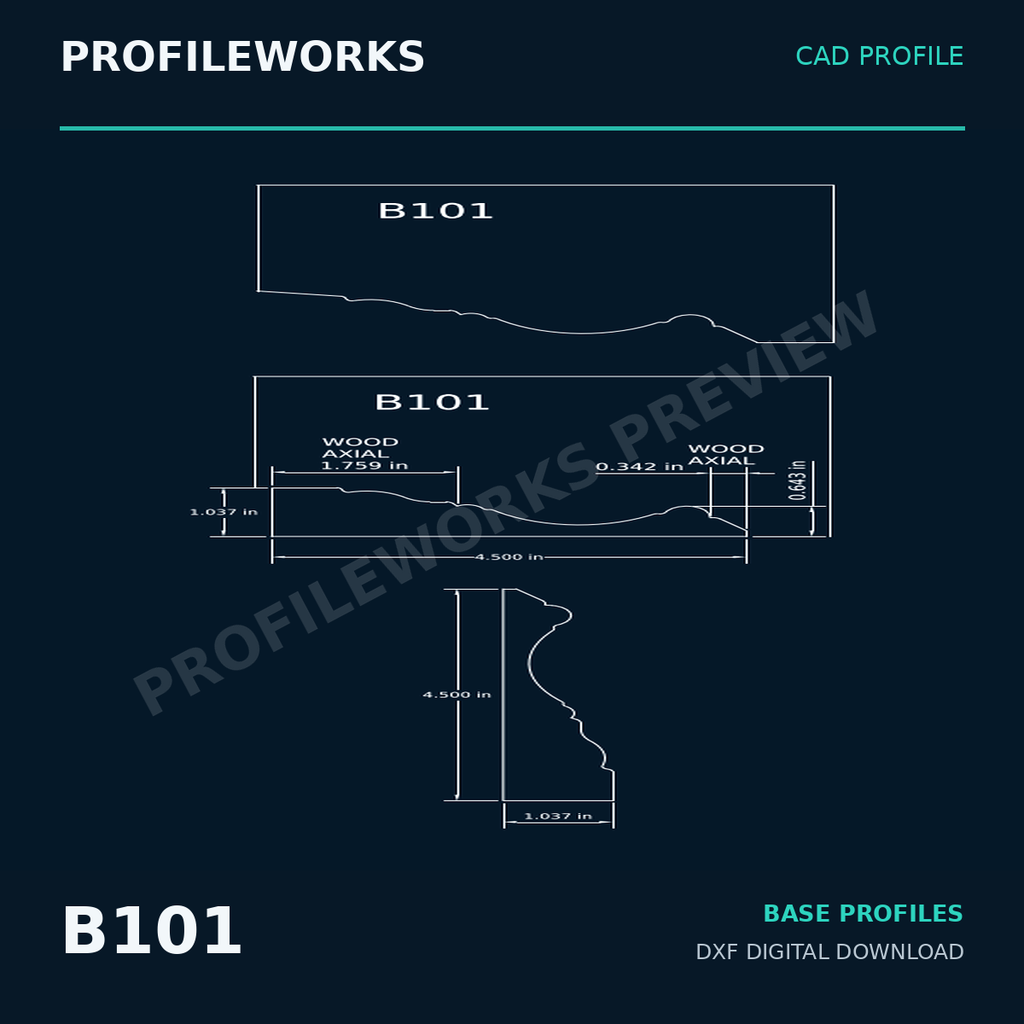 Complete Architectural Millwork CAD Profile Bundle — 25 DXF Drawings
