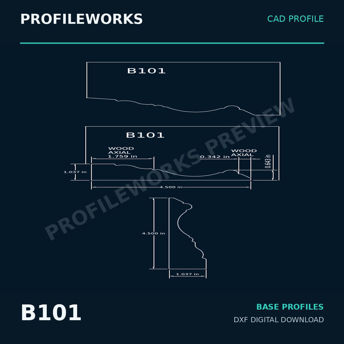 Complete Architectural Millwork CAD Profile Bundle — 25 DXF Drawings