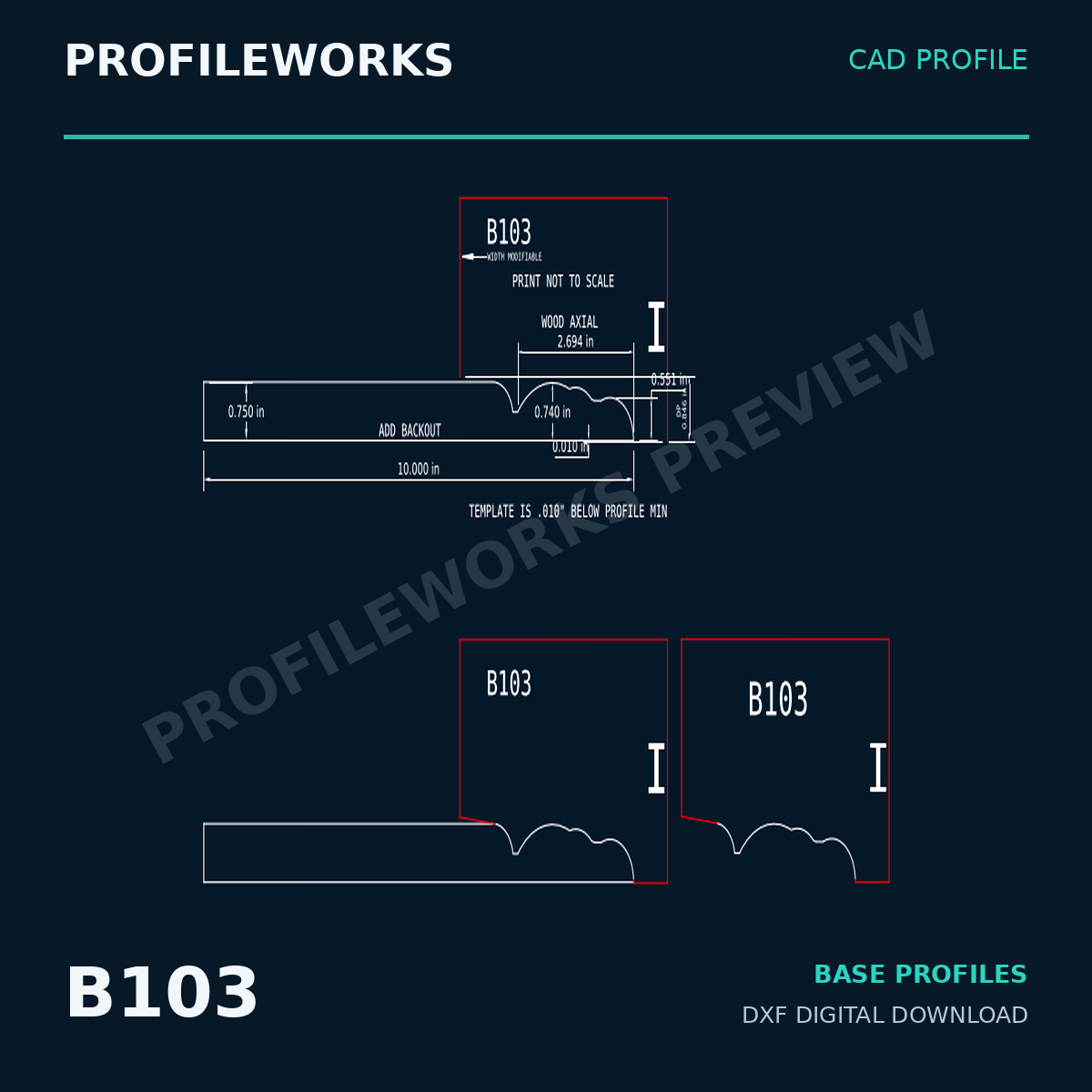 Complete Architectural Millwork CAD Profile Bundle — 25 DXF Drawings