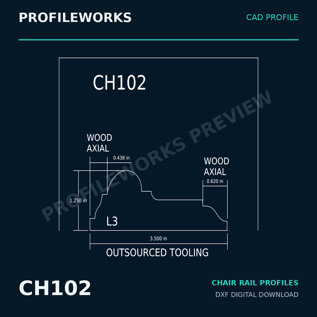 CH102 Architectural Millwork CAD Profile