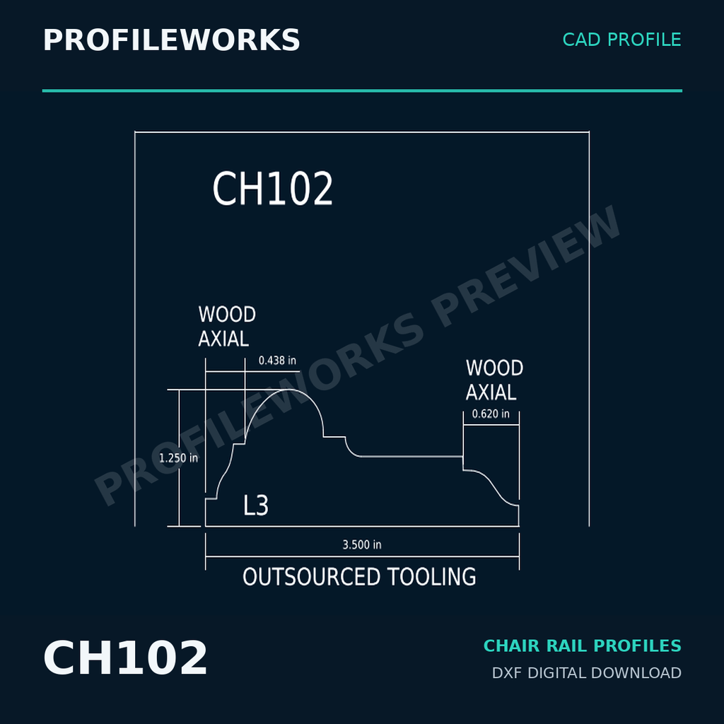 Complete Architectural Millwork CAD Profile Bundle — 25 DXF Drawings