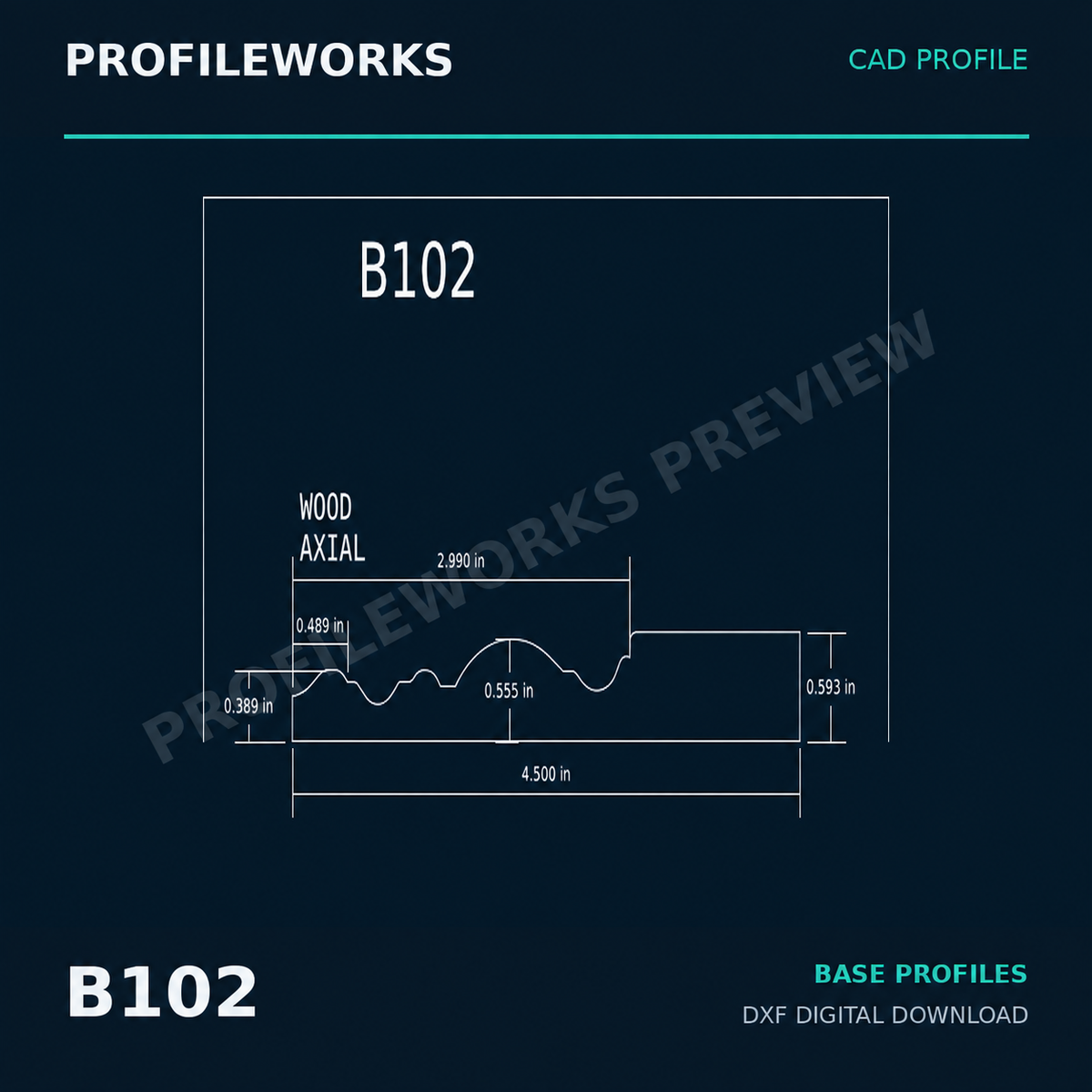 B102 Architectural Millwork CAD Profile