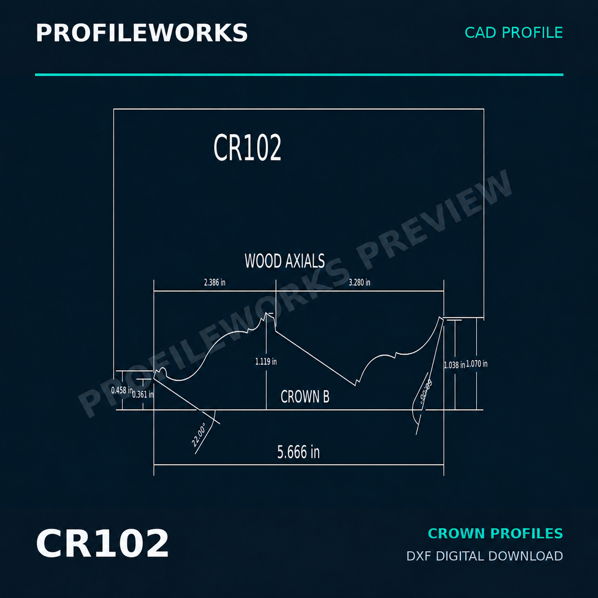 CR102 Architectural Millwork CAD Profile