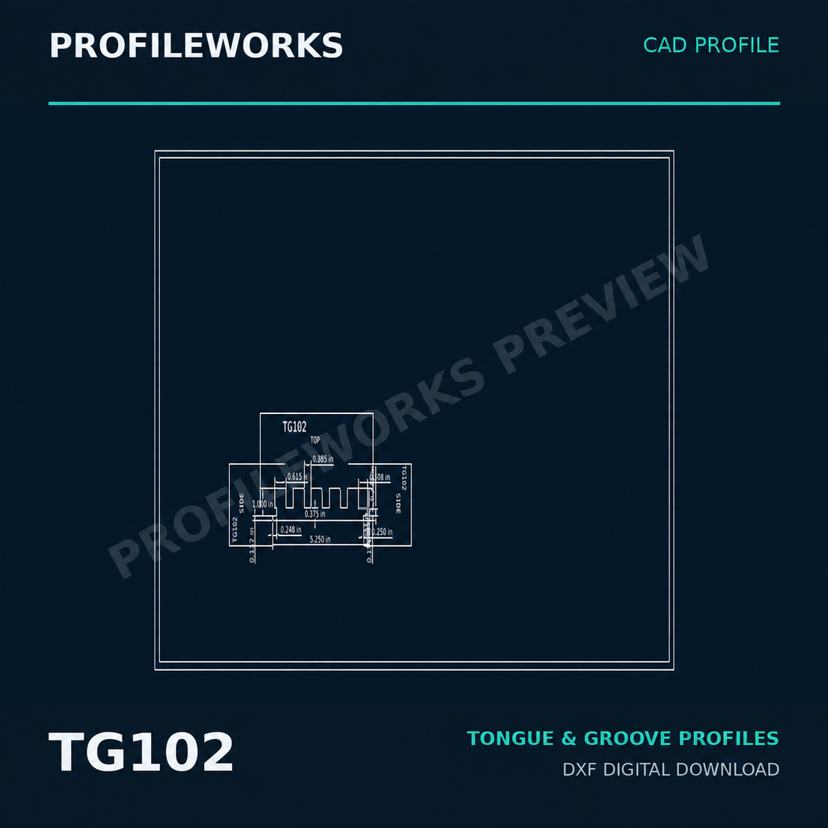 TG102 Architectural Millwork CAD Profile