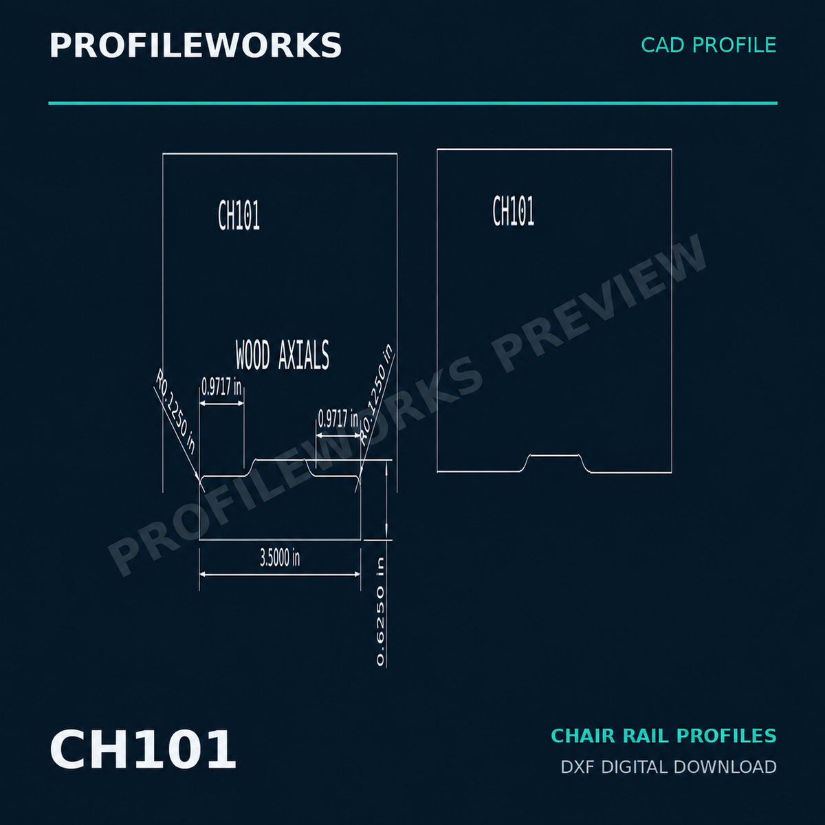 CH101 Architectural Millwork CAD Profile