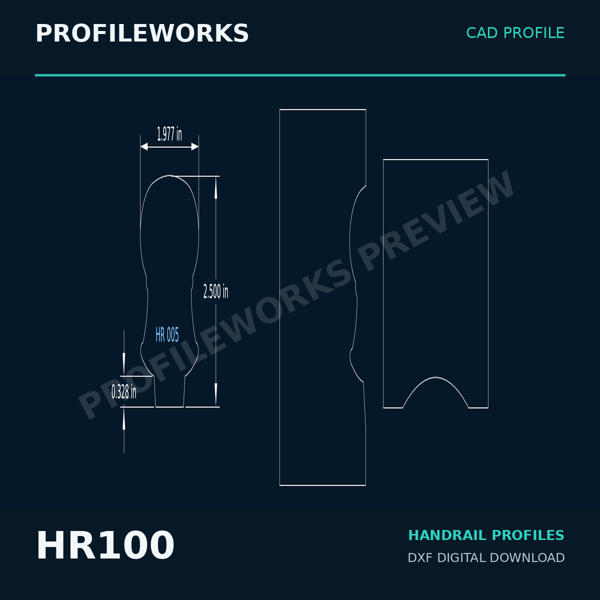 HR100 Architectural Millwork CAD Profile