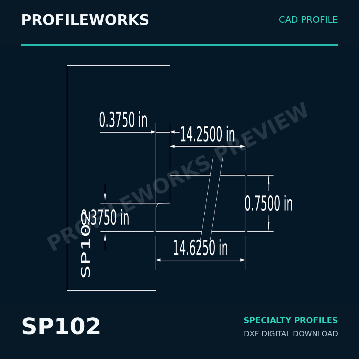 SP102 Architectural Millwork CAD Profile