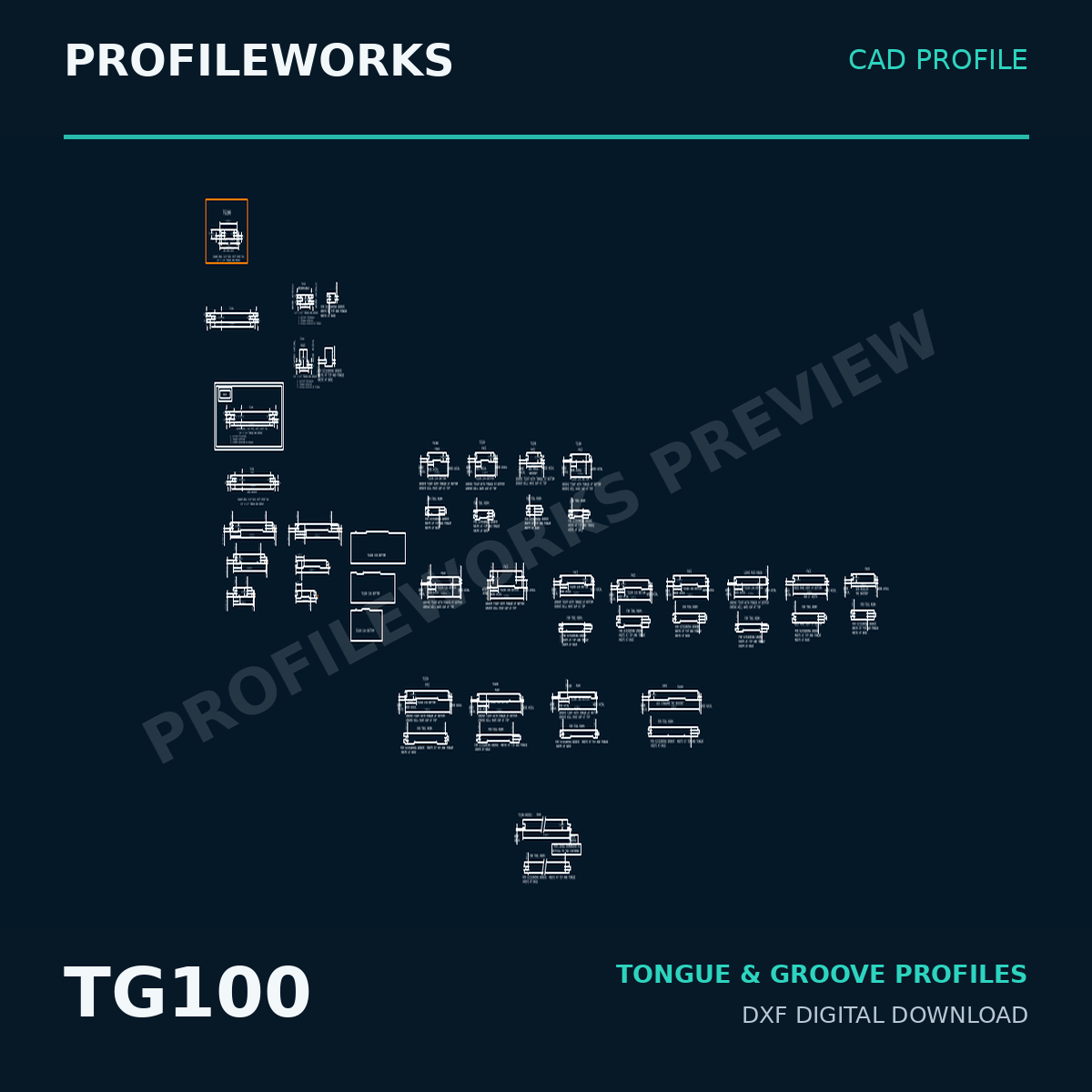 TG100 Architectural Millwork CAD Profile